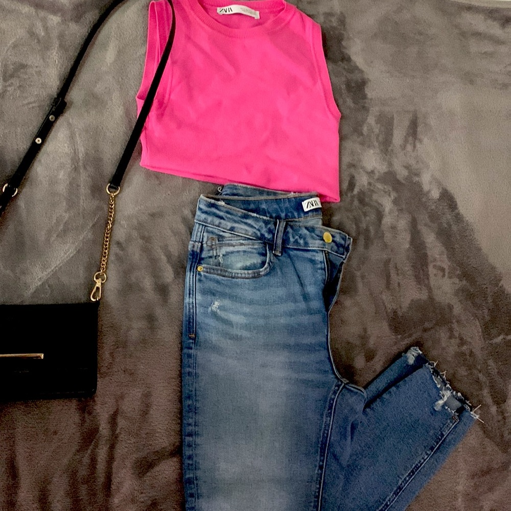 Skinny jeans from Zara size 6 / light blue color